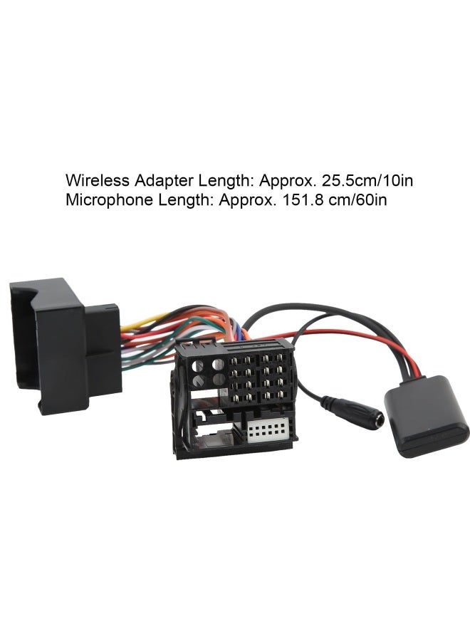 محول موسيقى راديو Bluetooth اللاسلكي مع كابل AUX ومدخل صوت Bluetooth 5.0 ، مزود بميكروفون لسيارات BMW E46 3 Series 320i 320ci 320cic - Image 3