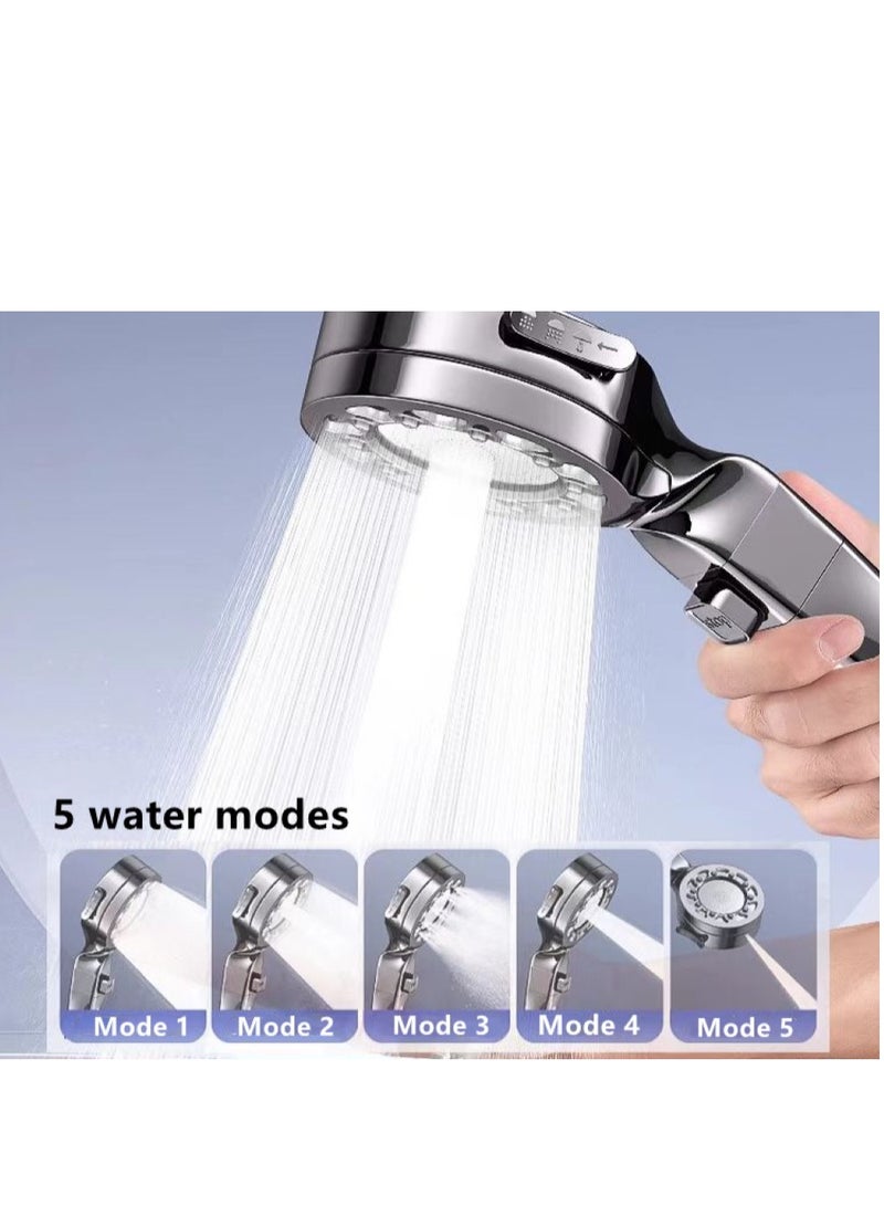 Kutis 1-Set Bathroom Shower Head Set ABS Grey 26x8 Centimeter - Image 4