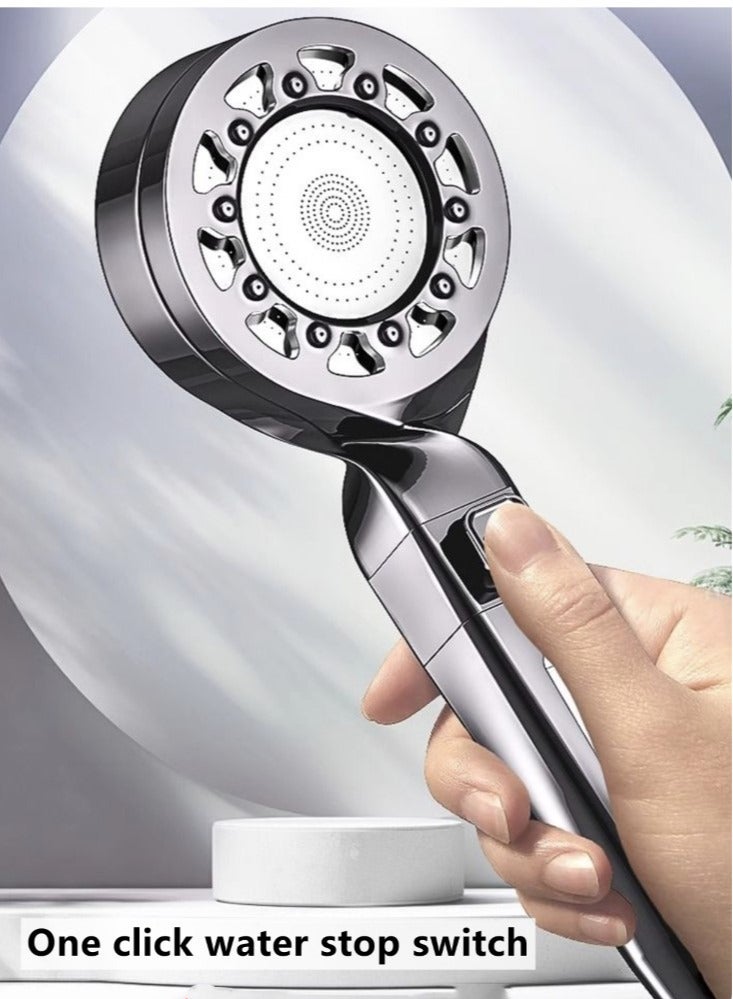 Kutis 1-Set Bathroom Shower Head Set ABS Grey 26x8 Centimeter - Image 5