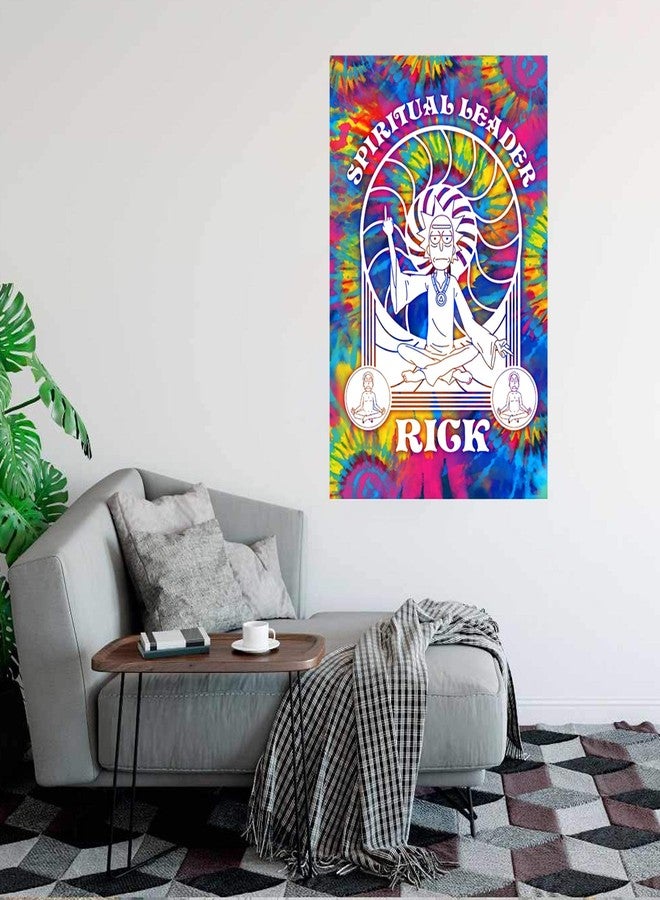 Just Funky Rick and Morty Wall Tapestry | 60 x 90 inches | Featuring Rick as the Spiritual Leader | Home Deco | Rick And Morty Wall Art | Anime Stuff | Official Licensed - Image 5