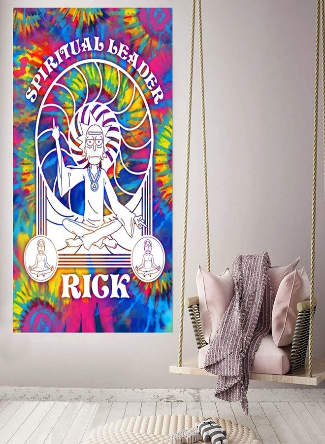 Just Funky Rick and Morty Wall Tapestry | 60 x 90 inches | Featuring Rick as the Spiritual Leader | Home Deco | Rick And Morty Wall Art | Anime Stuff | Official Licensed - Image 2