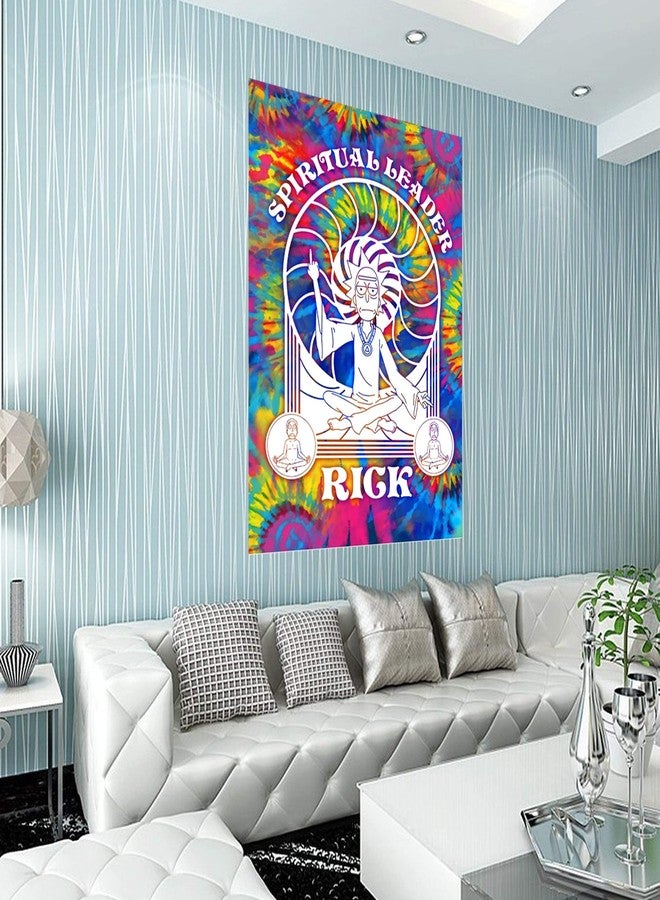 Just Funky Rick and Morty Wall Tapestry | 60 x 90 inches | Featuring Rick as the Spiritual Leader | Home Deco | Rick And Morty Wall Art | Anime Stuff | Official Licensed - Image 4