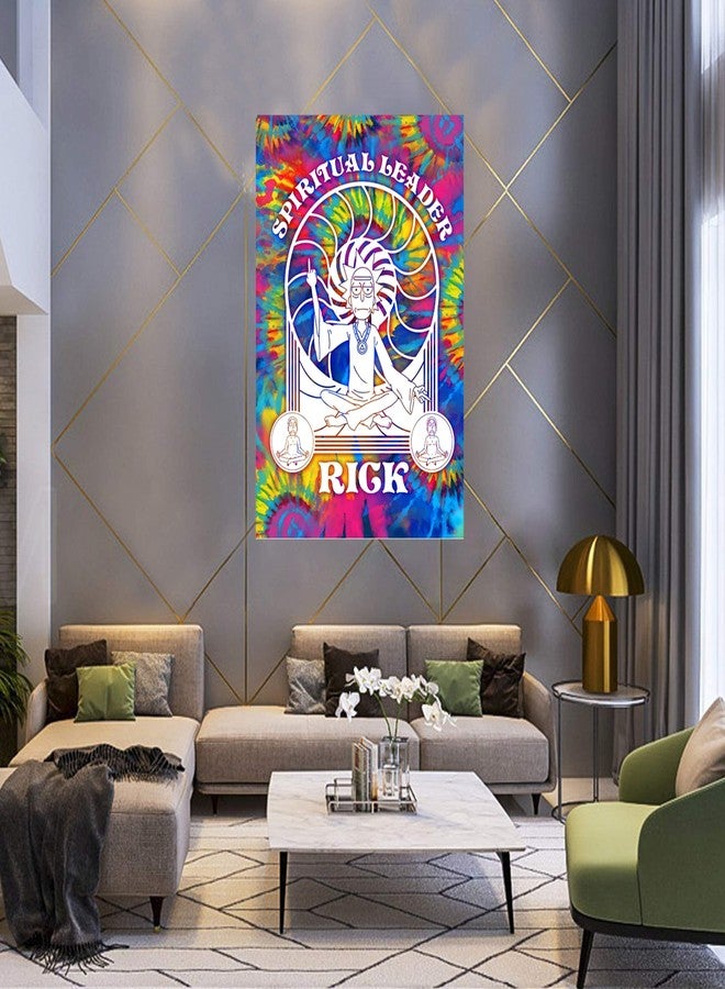 Just Funky Rick and Morty Wall Tapestry | 60 x 90 inches | Featuring Rick as the Spiritual Leader | Home Deco | Rick And Morty Wall Art | Anime Stuff | Official Licensed - Image 3