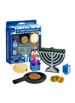 Rite Lite Rite Lite My First Chanukah Play Set - 7 Piece Hanukkah Toy Gift Set for Kids, Jewish Holiday Bulk Party Favors Pretend Play Fun & Educational Festival of Lights Play Kit Perfect for Hours of Fun!  - Image 1
