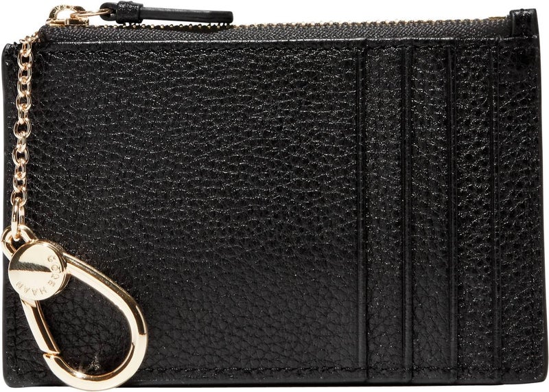 Cole Haan Women's Grand Series Card Case W/Zip, Black - Image 3