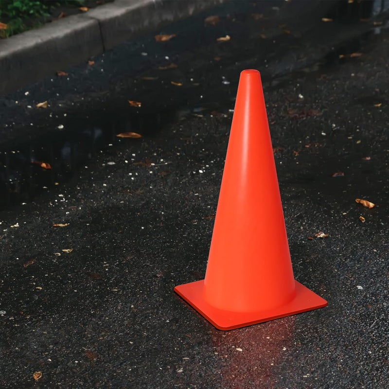 Alyoen 12 Inch Traffic Training Sports Cones, [10 Pack] Orange Safety Cones, Soccer Basketball Cones for Drills, Plastic Marker Cones for Indoor/Outdoor Activity & Festive Events - Image 4