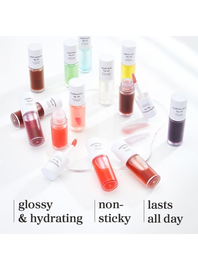 NOONI Korean Lip Oil - Appleplum | Long-Lasting, Moisturizing, Plumping, Revitalizing for Dry Lips, Waterproof, No Peel Off, Korean Tint, Hydrating, Nourishing Crystal Clear, 0.12 FL Oz - Image 5