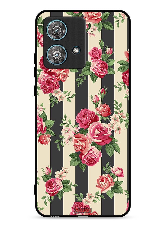 Tolwak Motorola Edge 40 Neo 5G Protective Case Cover Roses Pattern - Image 1