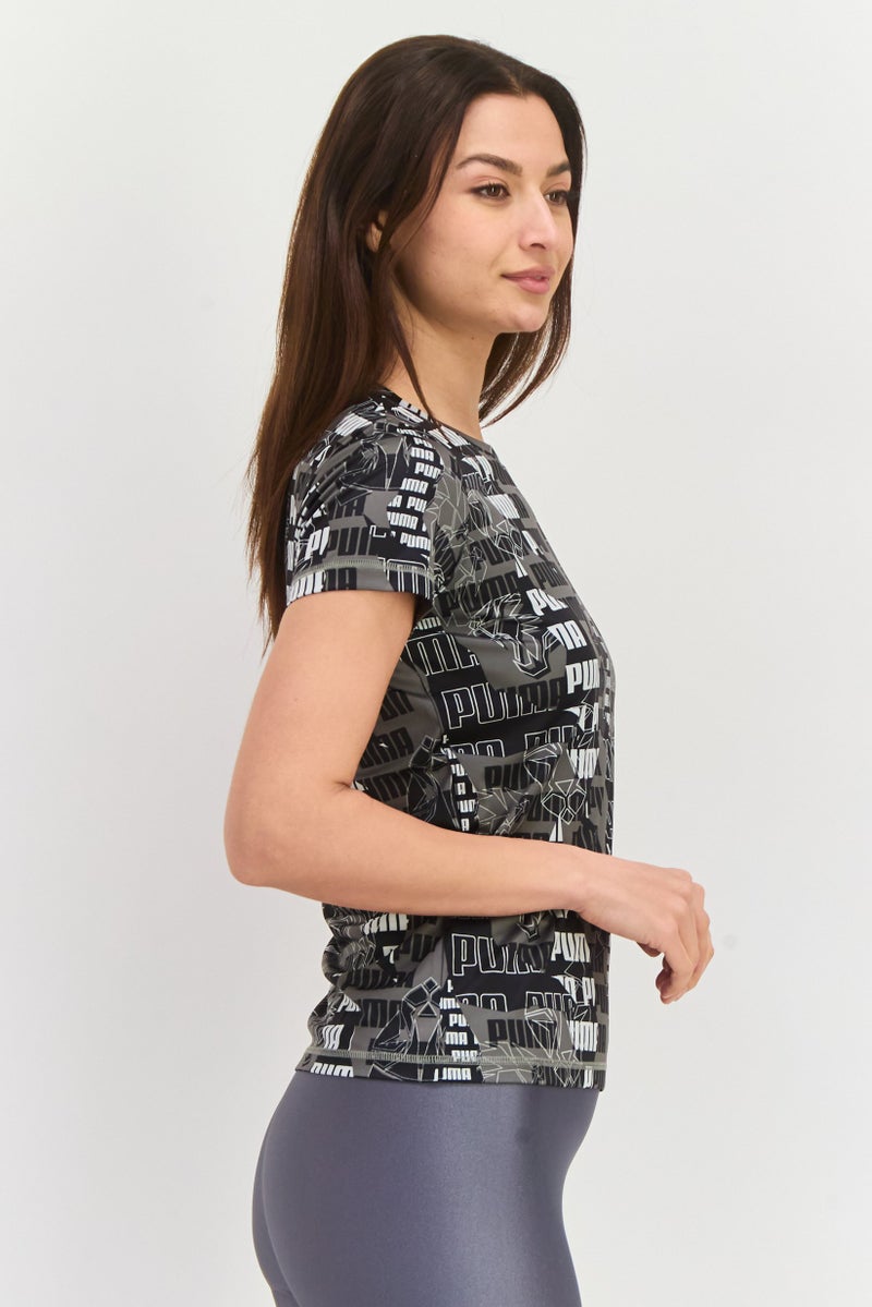 PUMA Women Sportswear Fit Short Sleeve Outdoor T-Shirt, Black Combo - Image 3