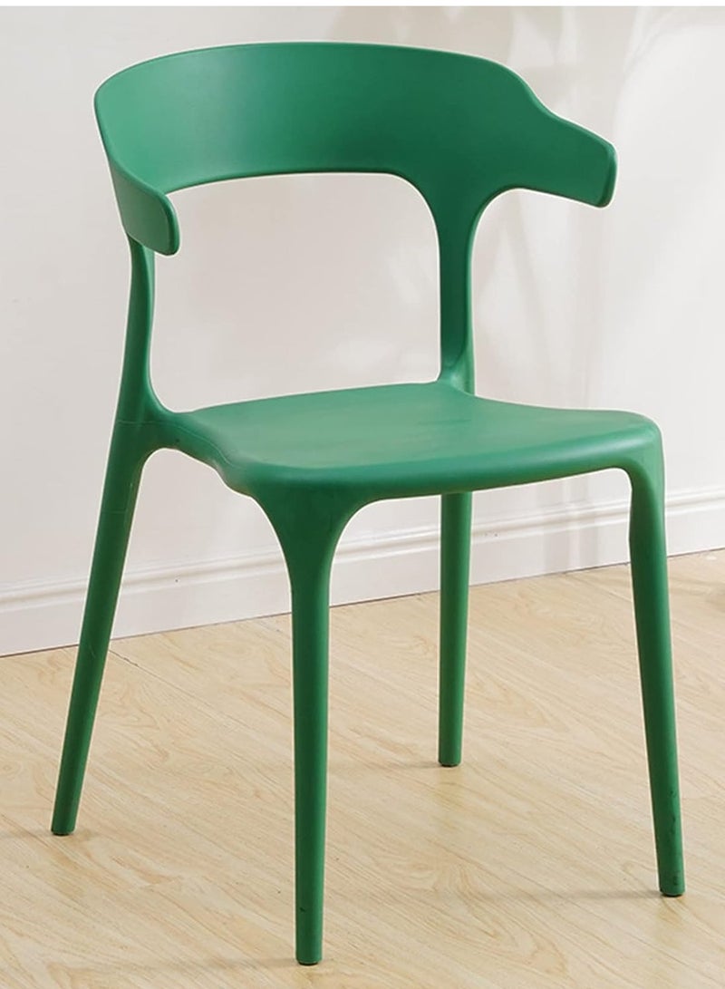 MAPLE HOME DECORATION Maple Home  Plastic Chairs Stacking Modern Molded Side Chair Minimalist Nordic Casual Kitchen Dining Room Chair Living Room Chairs Indoor Outdoor Armchair  - Image 1