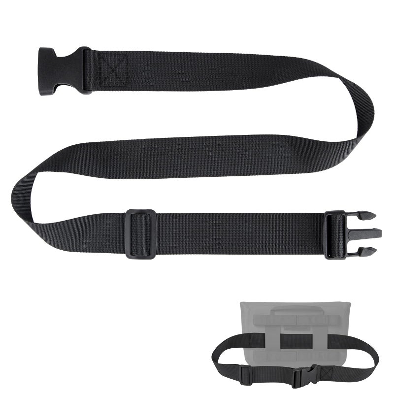Fevbcnrj Nylon Strap with Buckle Compatible with Yeti Sidekick SideClick, 1.18" x 39.37" Adjustable Quick Release Buckle Strap, Attach to Dry Gear Case for Wear, Ideal for Outdoor Activities, Black - Image 1