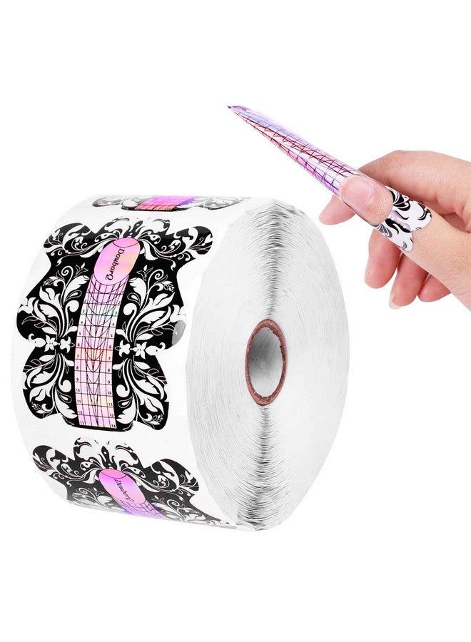 DouborQ 500PCS Acrylic Nail Forms,Nail Extension Tips,Nail Forms for Acrylic Nails,Acrylic Nail UV Gel Nail Forms Guide Stickers Nail Art Equipment for Salon - Image 1