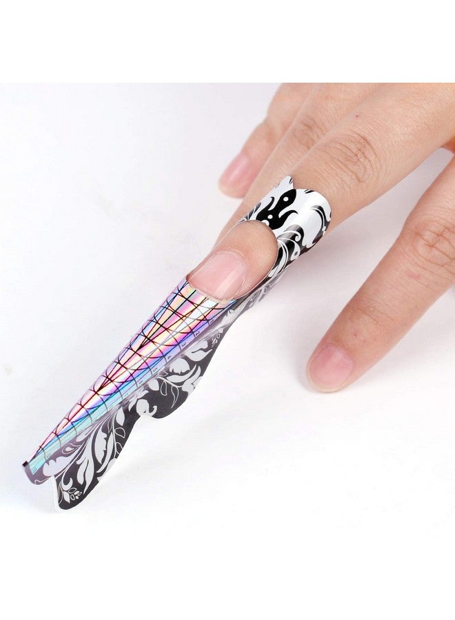 DouborQ 500PCS Acrylic Nail Forms,Nail Extension Tips,Nail Forms for Acrylic Nails,Acrylic Nail UV Gel Nail Forms Guide Stickers Nail Art Equipment for Salon - Image 4