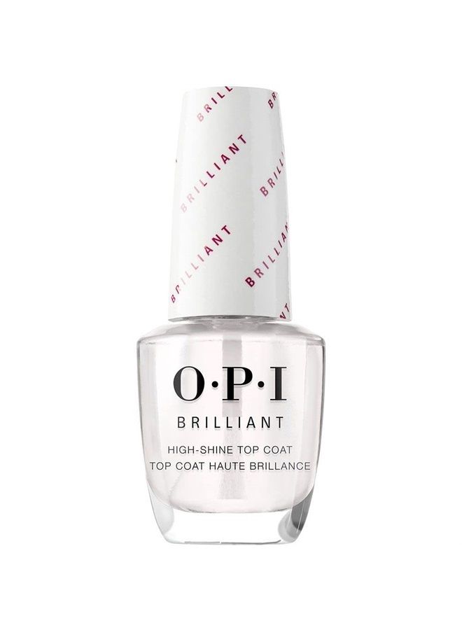 OPI Brilliant Top Coat, High Shine Nail Polish Top Coat, 0.5 fl oz - Image 1