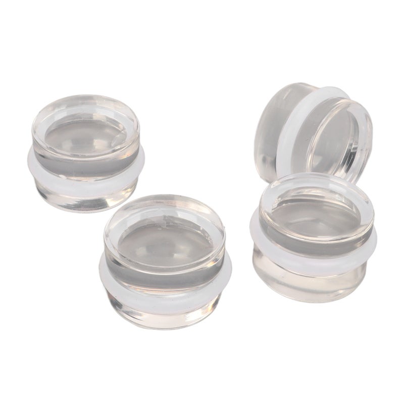 Transparent Plastic Acrylic Door Stopper - High Transparency Scratch Proof Noiseless Self Adhesive Door Stopper for Home Living Room Bathroom Office - Image 1