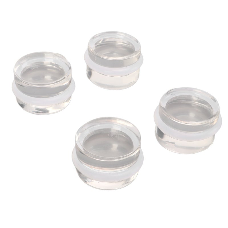 Transparent Plastic Acrylic Door Stopper - High Transparency Scratch Proof Noiseless Self Adhesive Door Stopper for Home Living Room Bathroom Office - Image 2