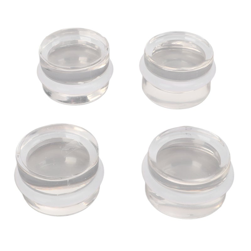 Transparent Plastic Acrylic Door Stopper - High Transparency Scratch Proof Noiseless Self Adhesive Door Stopper for Home Living Room Bathroom Office - Image 3