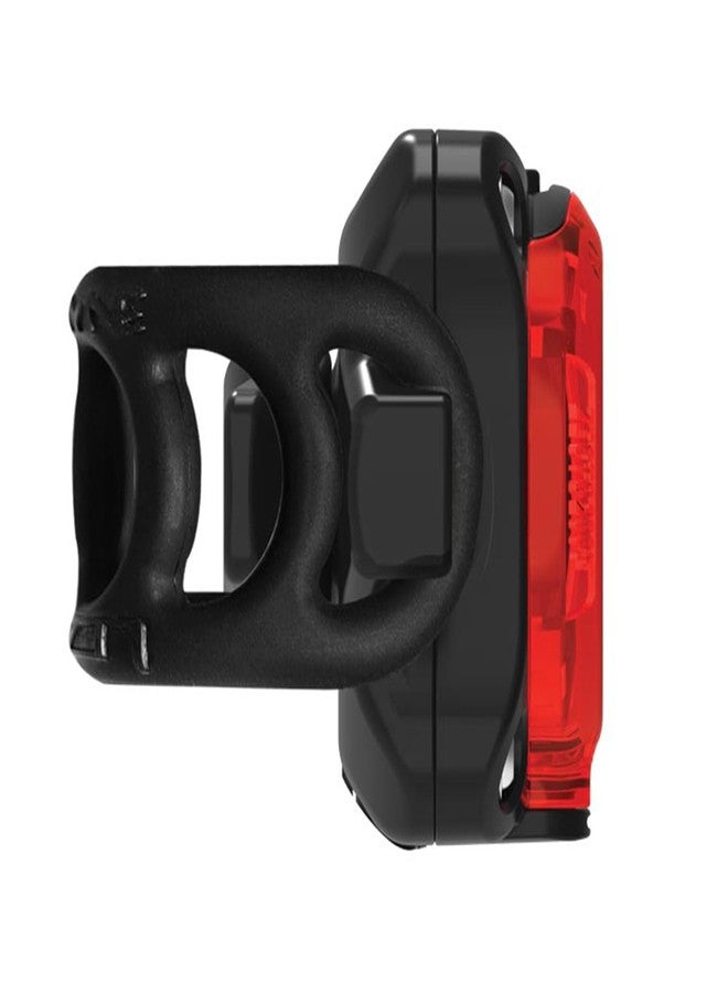 LEZYNE Zecto Drive 200+ Bicycle USB Rechargeable IPX7 Waterproof LED Rear Light w/Multiple Solid & Flash Modes | Silicone Rubber Mounting Strap Included, 200 Lumens/USB-C, Black - Image 2