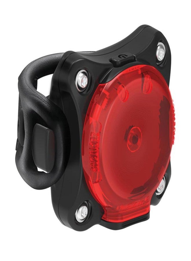 LEZYNE Zecto Drive 200+ Bicycle USB Rechargeable IPX7 Waterproof LED Rear Light w/Multiple Solid & Flash Modes | Silicone Rubber Mounting Strap Included, 200 Lumens/USB-C, Black - Image 1