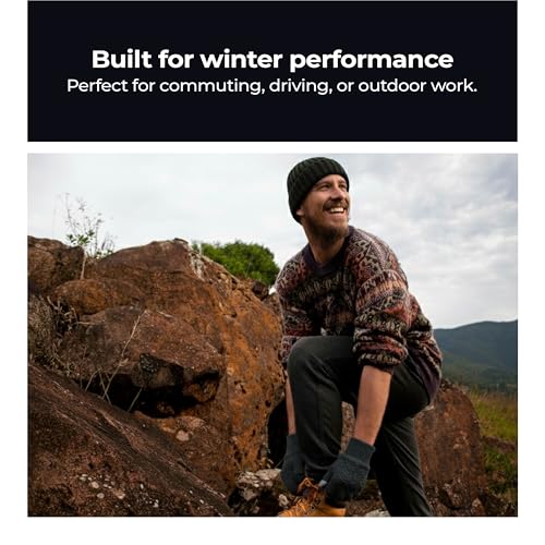 Lifelong Premium Winter Gloves for Men & Women | Super Soft Woolen Knitted Thermal Gloves | Elastic Touchscreen Gloves for Texting, Driving & Outdoor Activities | Warm Unisex Hand Gloves – Black - Image 4