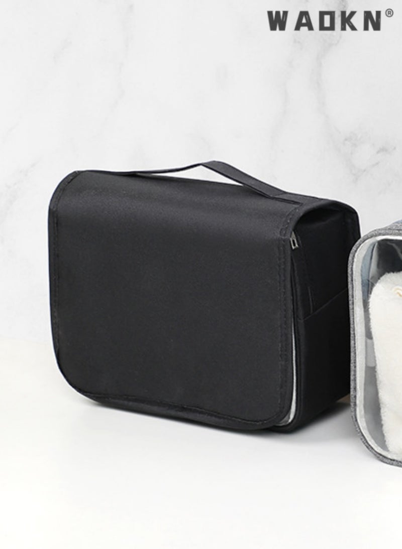 WAOKN Hanging Cosmetic Bag, Portable Travel Wash Bag for Men and Women, Versatile Organizer with Multiple Compartments for All Your Beauty Essentials, Perfect for Daily Use or Travel - Image 5