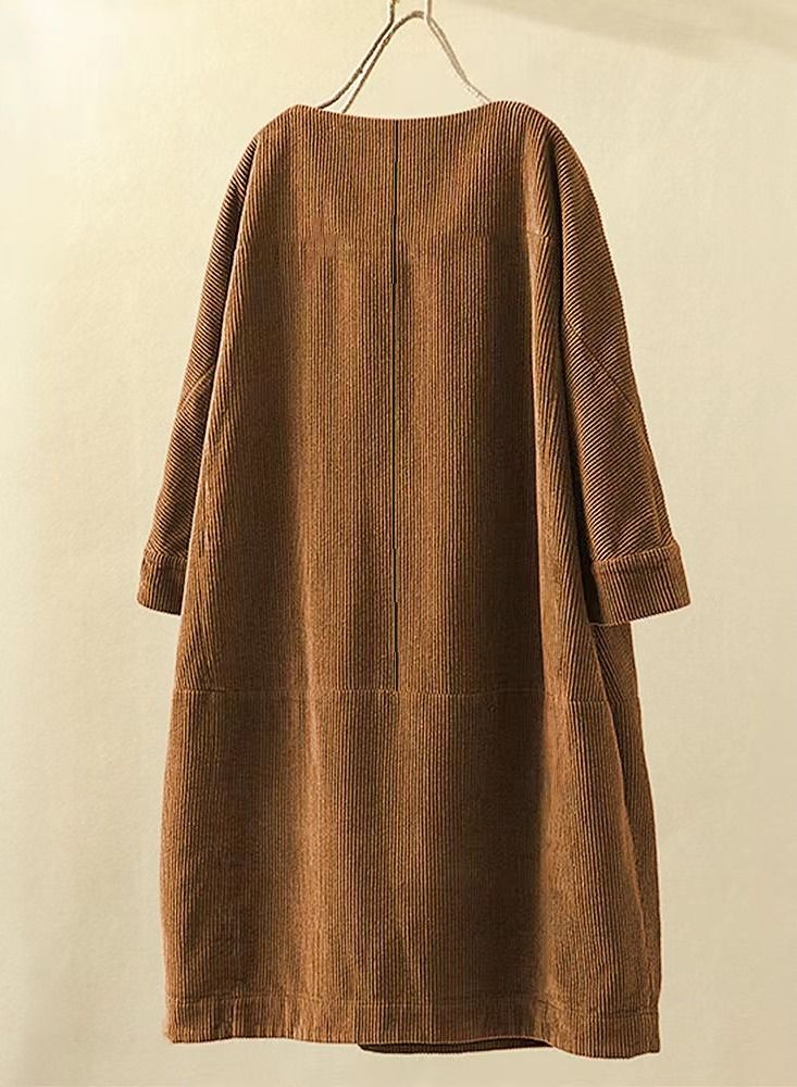 Loquat Casual Women's Round Neck A line Skirt Dress  - Image 2