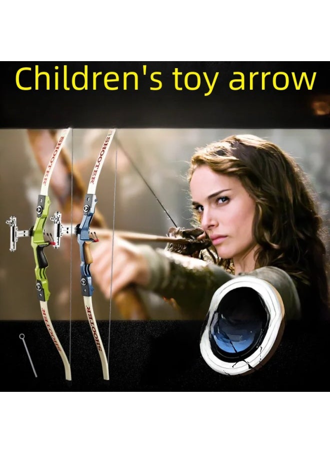Children's Day Gift Sucker Bow And Arrow Archery Toy Suit Parent-Child Competitive Shooting Outdoor Group Building Recurve Bow-Color:F Big Red Bow 10 Arrows  - Image 3