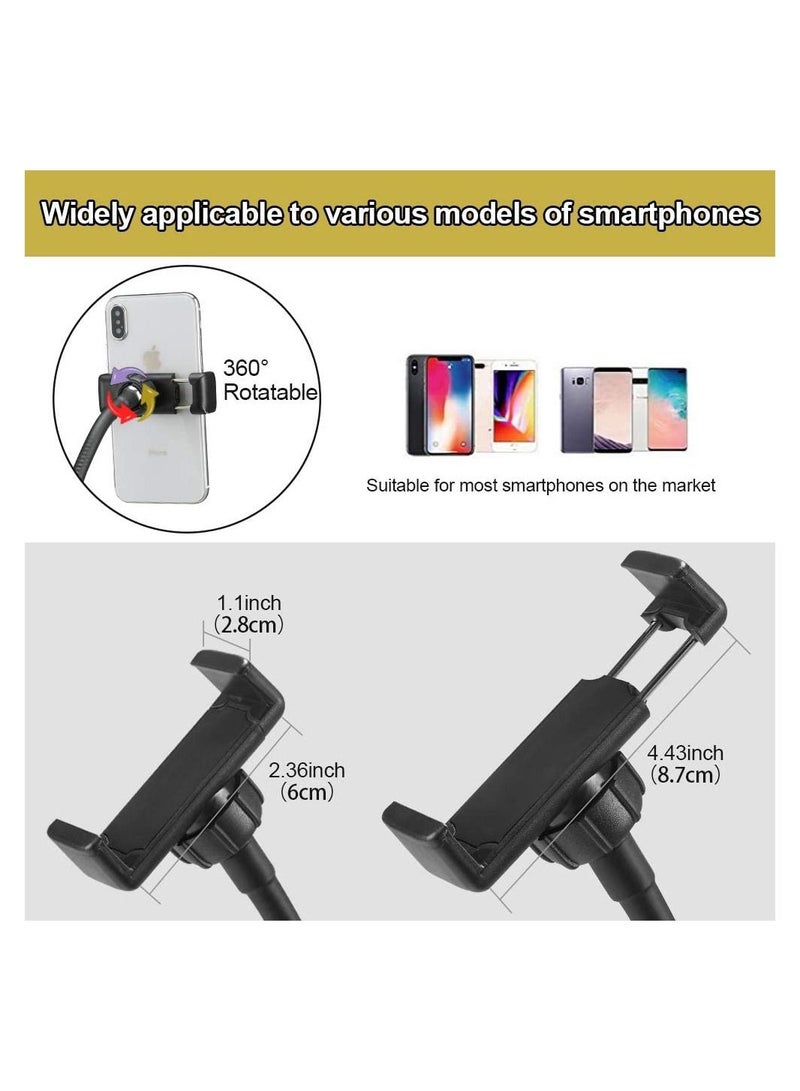 Selfie Ring Light with Cell Phone Holder Stand for Live Stream & Makeup,LED Camera Light with Lazy Bracket for Video/Photography, Desk Lamp for Bedroom, Office, Kitchen - Image 3