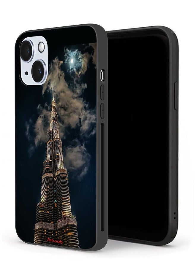 Tolwak Apple iPhone 14 Protective Case Burj Khalifa In Night - Image 1