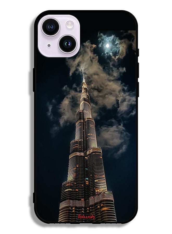 Tolwak Apple iPhone 14 Protective Case Burj Khalifa In Night - Image 2