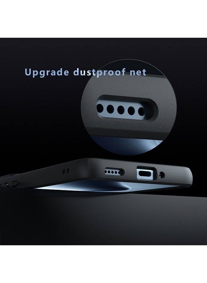 Magnetic Case for Xiaomi 14T Pro 5G, Anti-Fingerprints, Anti-Fall Drop Protection, Frosted Armor Back Cover Airbag Shockproof TPU Bumper Matte Transparent Cover for Xiaomi 14T Pro 5G (Black)  - Image 4