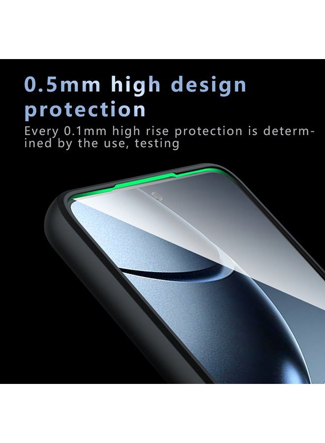 Magnetic Case for Xiaomi 14T Pro 5G, Anti-Fingerprints, Anti-Fall Drop Protection, Frosted Armor Back Cover Airbag Shockproof TPU Bumper Matte Transparent Cover for Xiaomi 14T Pro 5G (Black)  - Image 5