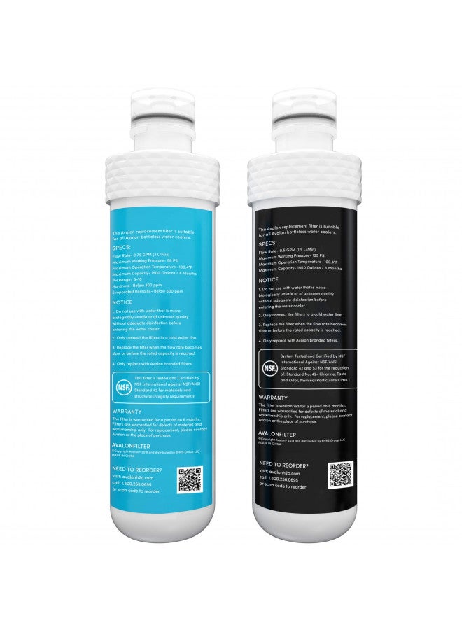 Avalon Avalon AVALONFILTER 2 Stage Replacement Filters Branded Bottleless Water Coolers NSF Certified, 2 Count (Pack of 1), White - Image 2