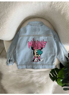Miniğimin Cicileri My Little Ones Character Pocket Buttoned Mnn Children's Denim Jacket - Light Blue  - Image 1