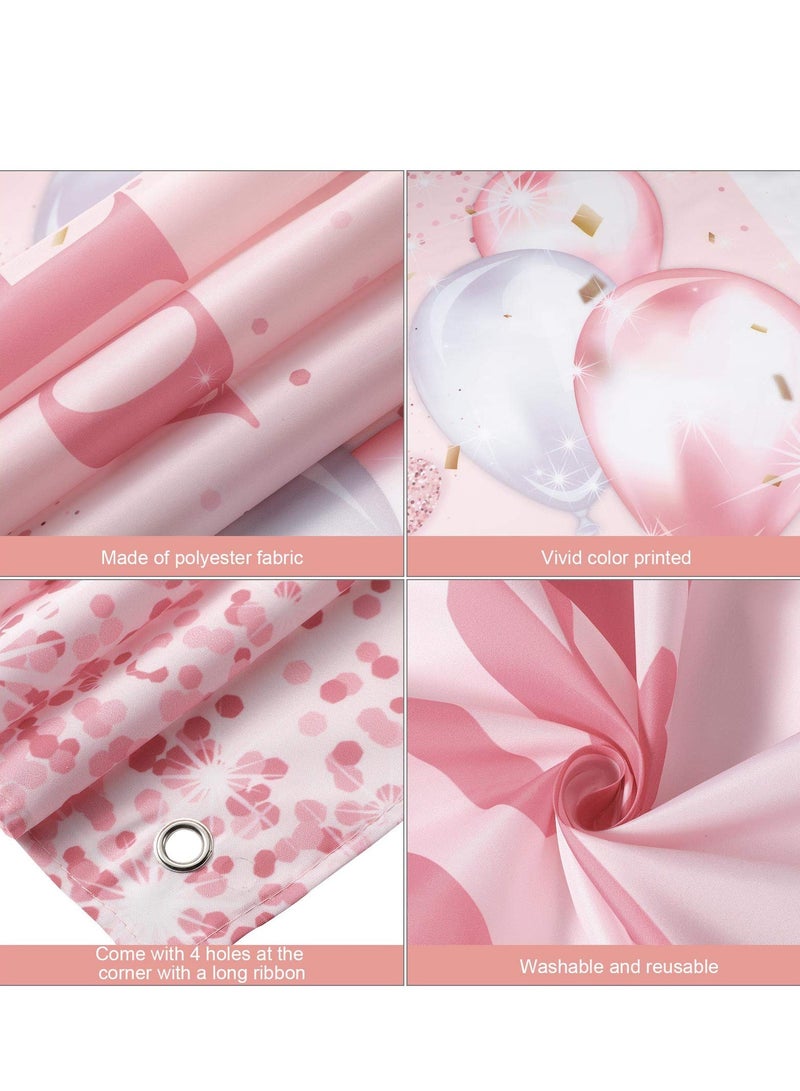 Happy Birthday Banner - 72 x 44 Inch Party Backdrop for Women, Girls, and Boys, Perfect for Birthday Celebrations, Photography Background, and Photo Booth Decorations.