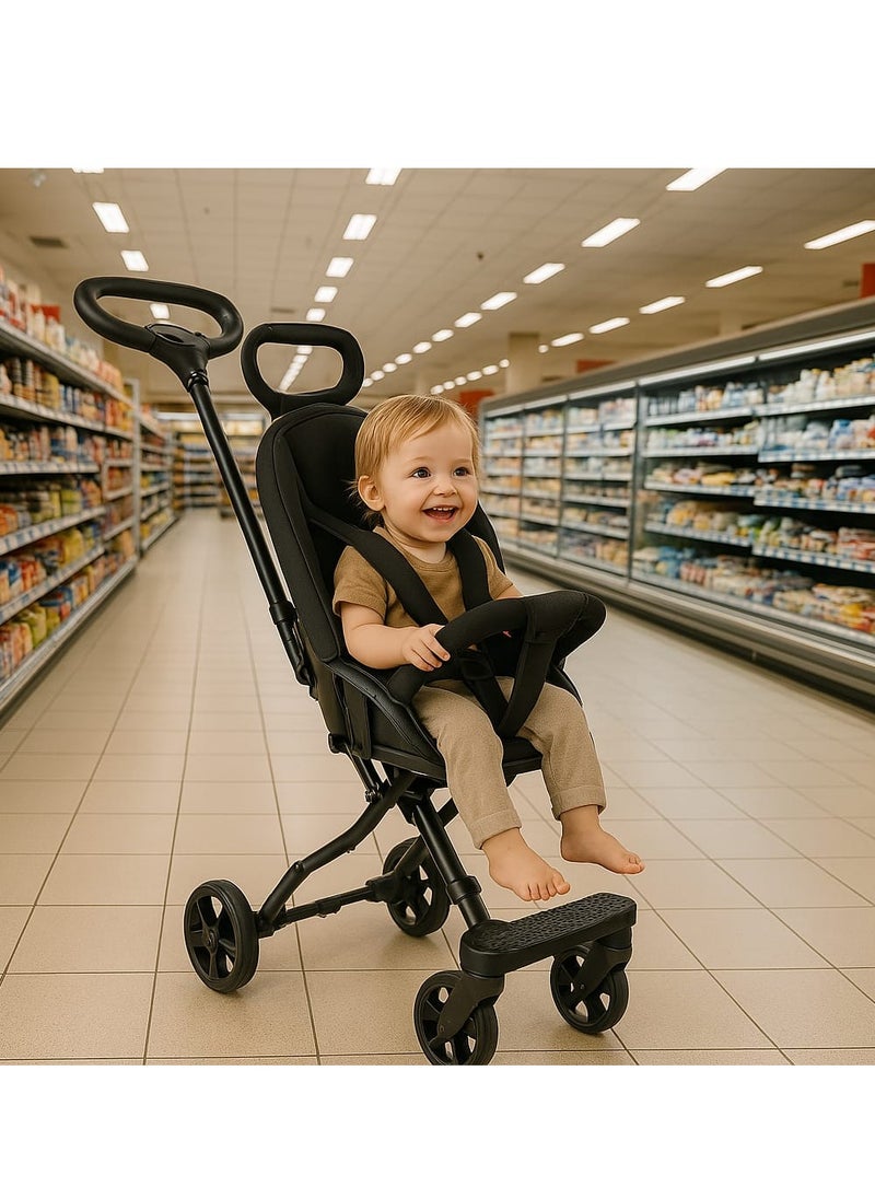 ماركة غير محددة - Imported Baby Stroller For Ages 0-4 Years, Stroller With Adjustable Handles, Strong Brakes And Backrest - For Shopping, Walking, Travel - And Home Use (Easy To Assemble And Durable) - Image 1