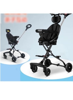 ماركة غير محددة Imported Baby Stroller For Ages 0-4 Years, Stroller With Adjustable Handles, Strong Brakes And Backrest - For Shopping, Walking, Travel - And Home Use (Easy To Assemble And Durable)  - Image 1