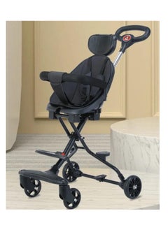 ماركة غير محددة Imported Baby Stroller For Ages 0-4 Years, Stroller With Adjustable Handles, Strong Brakes And Backrest - For Shopping, Walking, Travel - And Home Use (Easy To Assemble And Durable)  - Image 2