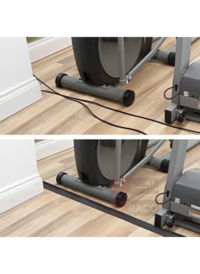 RACO Electrical PVC Floor Trunking 1-Meter Grey with Sticker, Half Round Cable Hiders, Decorative Cable Tidy Decorative Self-Adhesive Cable Cover-Grey (6, 10mm x 35mm)  - Image 4