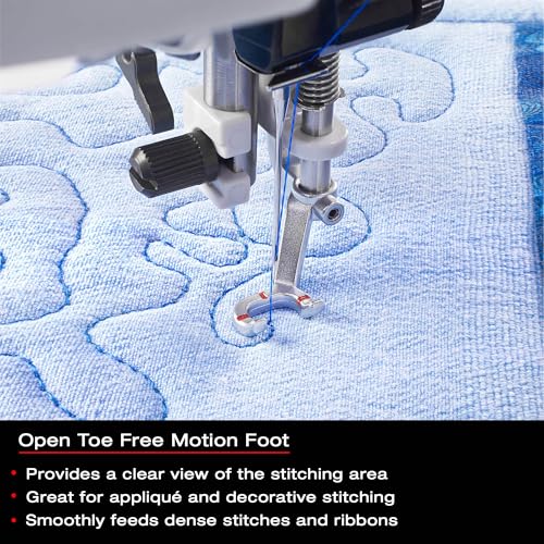 SINGER Quilting Presser Foot Kit | 3 Essential Presser Feet for Quilting – Even Feed Foot, Quarter Inch Foot with Guide & Open Toe Free Motion Foot | Compatible with SINGER CA-CC, CE, EA-EC Series - Image 2
