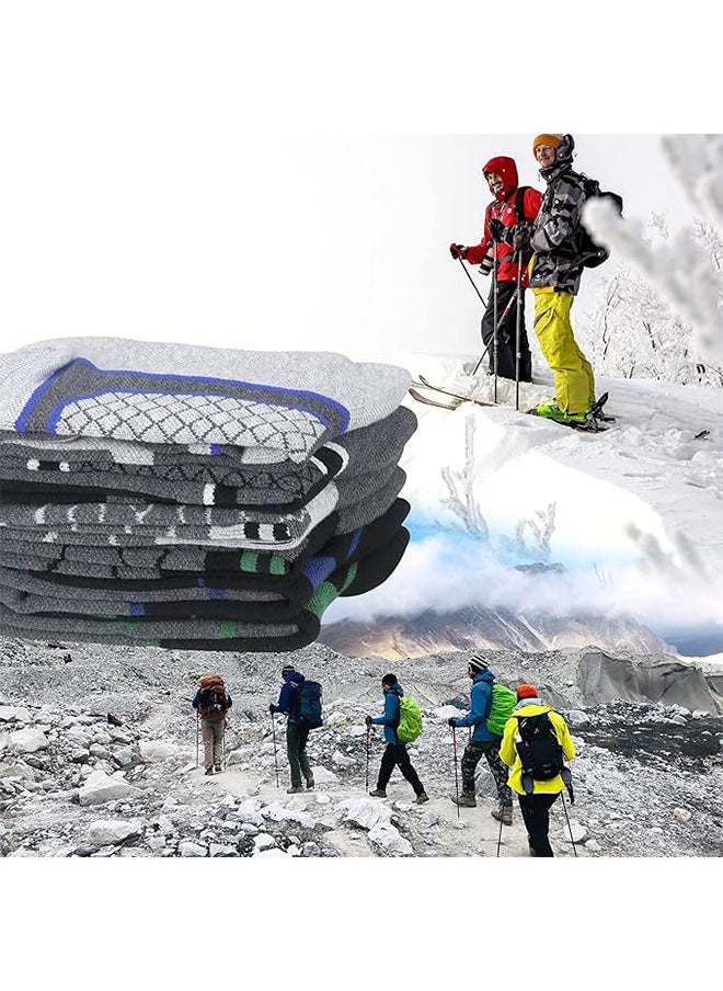 RATSAW - 2 Pairs Mens Thermal Ski Socks Winter Warm Knee High Cycling Sports Socks 9-12 Anti Blister Cushioned Snow Boot Socks for Skiing Snowboard Trekking Hiking - Image 1