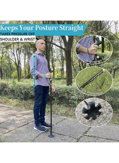 Ru syanl Foldable Walking Cane Suitable for Seniors for Balance Self Standing Folding Cane Height Adjustable Anti-Slip Lightweight Alloy Walking Stick for Travel Mobility Aid  - Image 2