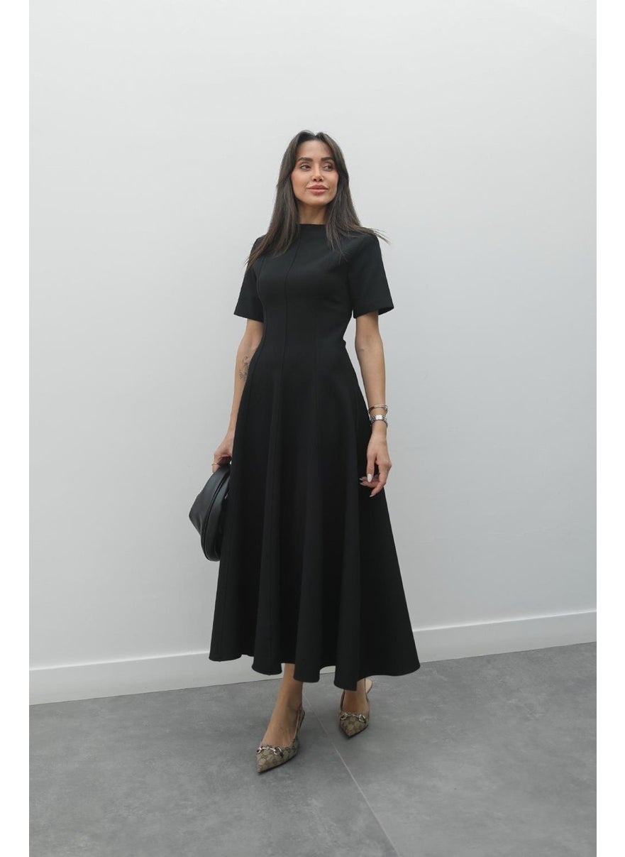 Havoş Black Maxi Flounce Dress  - Image 1