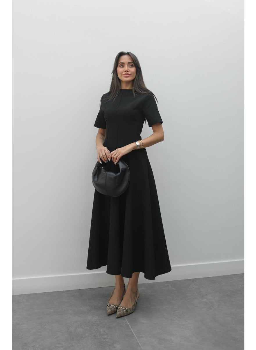 Havoş Black Maxi Flounce Dress  - Image 2
