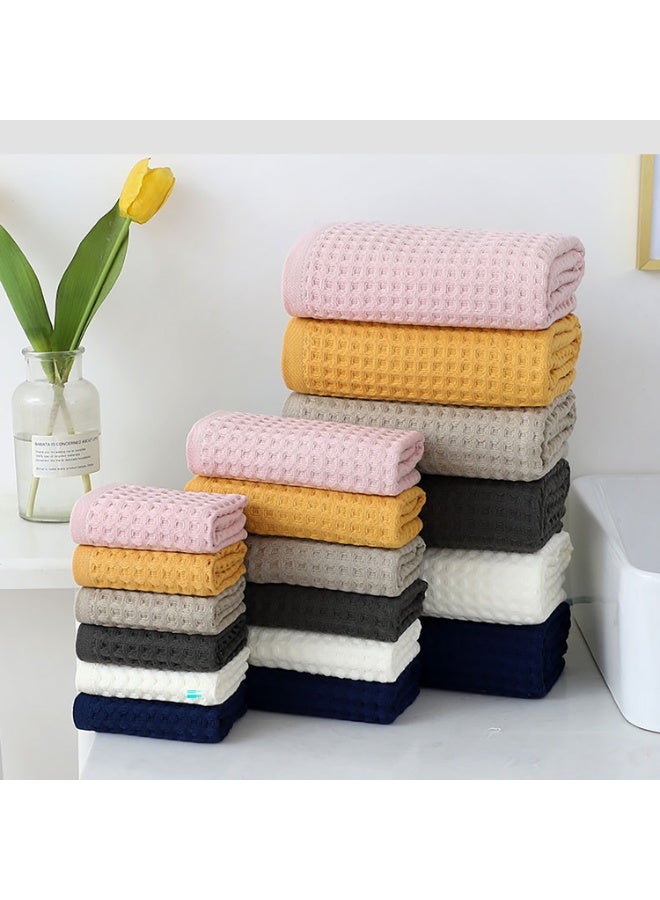 Cotton Waffle Towel Set, 3 Pieces, Bath Towel 140x70cm, Hand Towel 74x33cm, Washcloth 34x34cm, Ultra-Soft, Highly Absorbent, Quick-Drying (Khaki) - Image 5