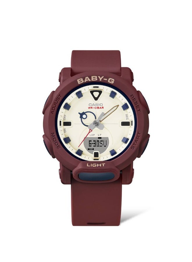Casio Baby-G BGA-310RP-4ADR, Analog-Digital Watch, Burgundy Resin Band, Shock Resistant, 100M Water Resistance, LED Light, World Time, Stopwatch, Alarm - Image 2