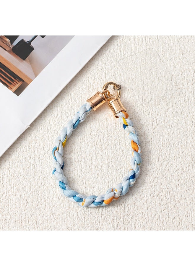 NIBEMINENT Beaded Phone Lanyard, Anti Lost Removable Wrist Strap, Short Chain Bracelet Pendant, Phone Keychain Lanyard, 8/Blue - Image 1