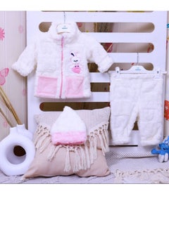 baby fur set, High warm , white color, to ensure high warmth for your child, size from birth to 6 months