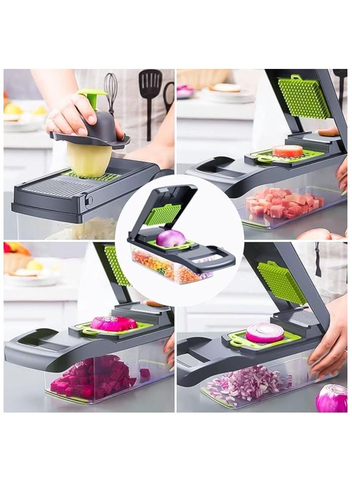 All-in-one Kitchen Vegetable and Fruit Slicer/cutter 16 in 1 veggie slicer, Food Cutter