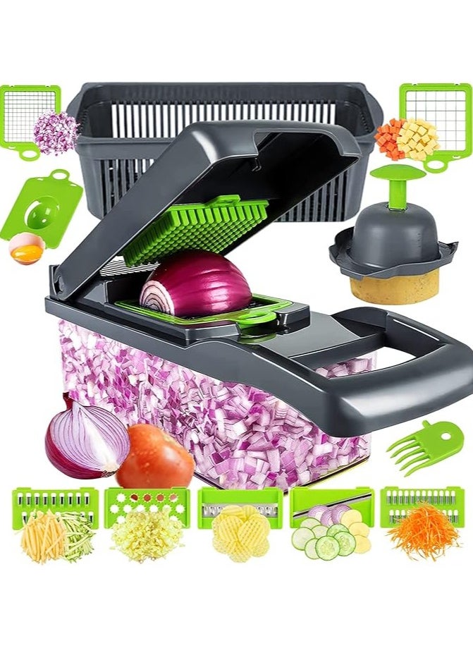 Generic All-in-one Kitchen Vegetable and Fruit Slicer/cutter 16 in 1 veggie slicer  - Image 1